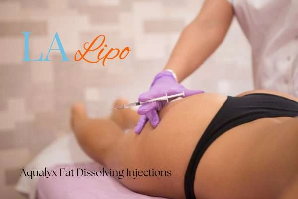 Woman having fat dissolving injections Marlborough on thighs