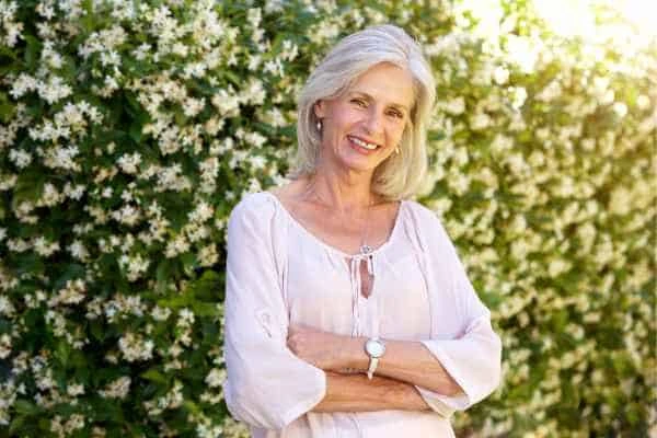 Older woman happy with urinary incontinence treatment Marlborough